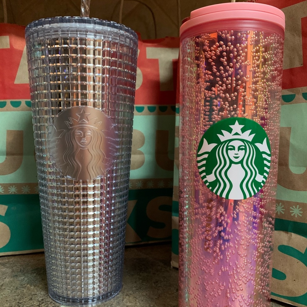 Starbucks PINK bubble Hot tumbler